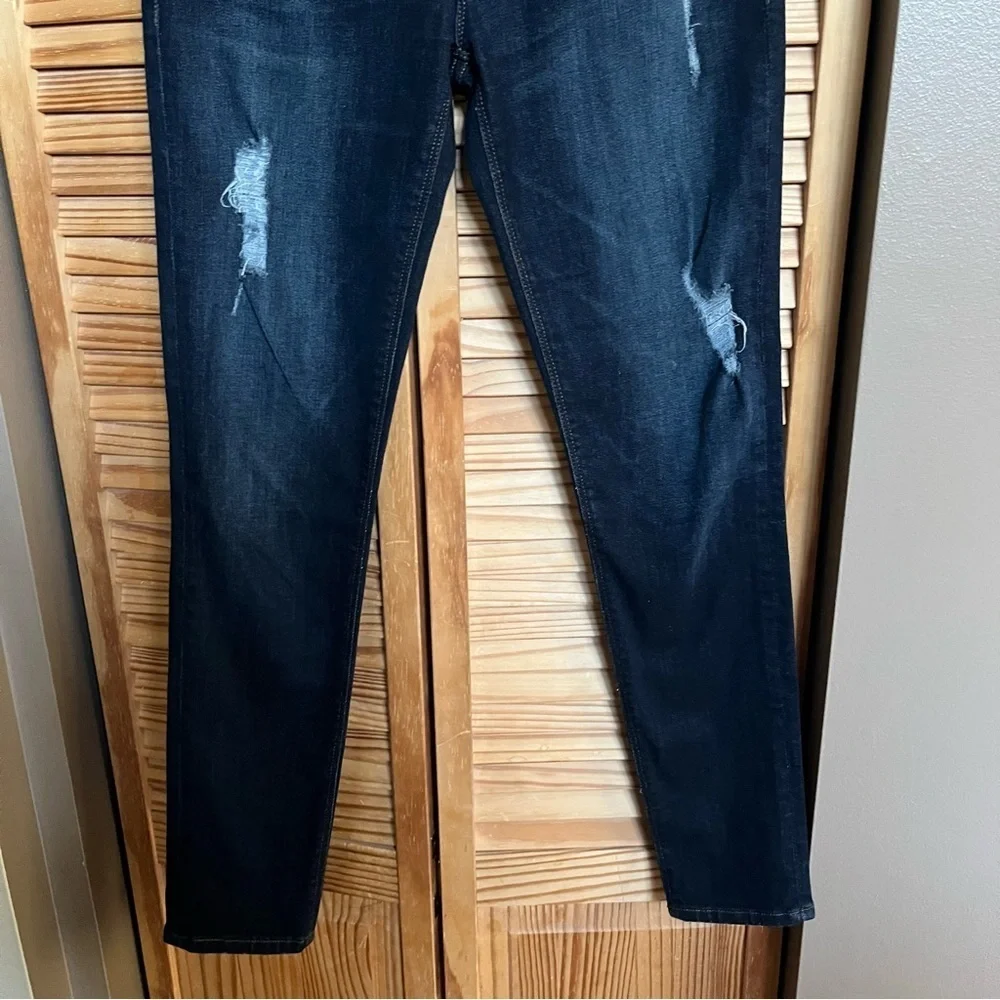 HUDSON Barbara Super Skinny Dark Wash Distressed Jeans Size 27